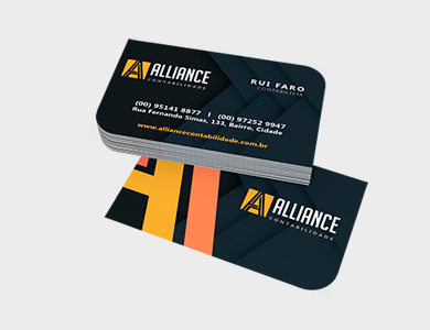 Cartão de Visita - Dois Cantos Arredondados